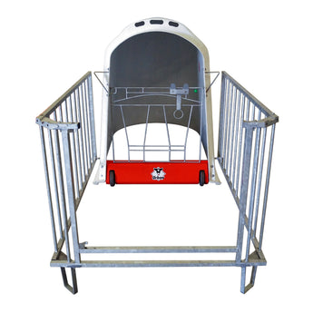 Urban calf hutch with a 4-part-fence - Milcotec
