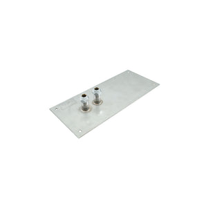 Stainless steel plate with 2 sockets 35X15 - Milcotec